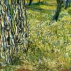 Authentic Van Gogh 1890 Tree Trunks in the Grass – Handcrafted Oil Painting Reproduction