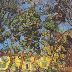 Buy Van Gogh Trees in the Garden of the Hospital Saint-Paul – 1888 Custom Oil Painting Reproduction for Home Decor