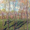 Elegant Hand-Painted Trees in Winter, View of Bennecourt (1887) by Claude Monet - Dafen Village Reproduction