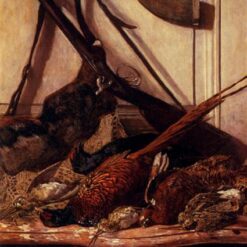 Elegant Trophies of the Hunt 1862 by Claude Monet | Hand-Painted Oil Artwork for Luxury Home Decor