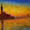 Venetian Twilight 1908 - Claude Monet Inspired Oil Painting, Hand-Painted with Stunning Detail by Dafen Village