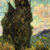 Two Cypresses (1889) by Van Gogh – Hand-Painted Oil Painting Reproduction from Dafen Village