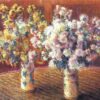 Claude Monet Two Vases with Chrysanthemums 1888 - Original Oil Painting Reproduction by Dafen Village Artists
