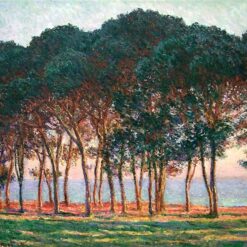 Custom Oil Painting of Under the Pine Trees at the End of the Day by Claude Monet (1888), Impressionist Art from Dafen Village Studio