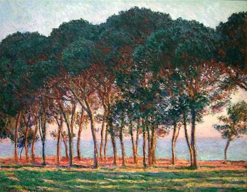 Custom Oil Painting of Under the Pine Trees at the End of the Day by Claude Monet (1888), Impressionist Art from Dafen Village Studio