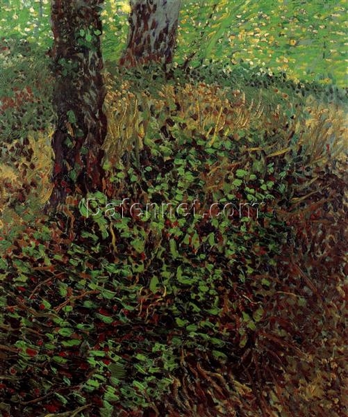 Authentic Van Gogh 1887 Undergrowth – Handcrafted Oil Painting Reproduction