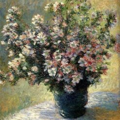 Stunning Handcrafted Oil Painting of Vase of Flowers by Claude Monet (1882) – Perfect for Your Home Decor – Dafen Village Studio
