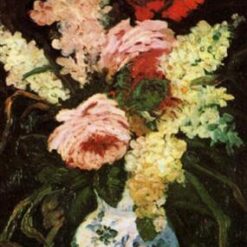 Vase with Gladioli and Lilac (1886) by Vincent van Gogh – Hand-Painted Oil Painting Reproduction from Dafen Village