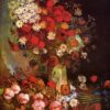 Van Gogh Vase with Poppies, Cornflowers, Peonies and Chrysanthemums – 1886 Oil Painting Reproduction on Canvas for Art Collectors