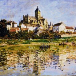 Claude Monet Vetheuil, The Church (1880) - Hand-Painted Oil Painting Reproduction | Elegant Wall Art for Living Room