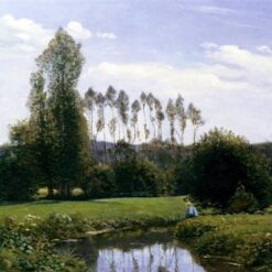 Impressionist View at Rouelles, Le Havre by Claude Monet - Hand-Painted Oil Painting from Dafen Village