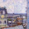 Buy View from Vincent's Room in the Rue Lepic – 1887 Oil Painting Reproduction on Premium Canvas by Van Gogh