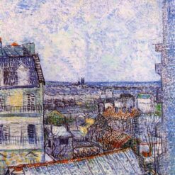 Buy View from Vincent's Room in the Rue Lepic – 1887 Oil Painting Reproduction on Premium Canvas by Van Gogh