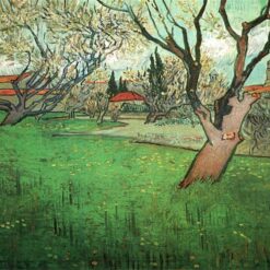 Authentic 1888 View of Arles with Trees in Blossom – Handcrafted Van Gogh Oil Painting Reproduction