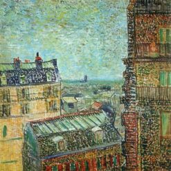 View of Paris from Vincent’s Room in Rue Lepic (1887) by Van Gogh – Handcrafted Oil Painting Reproduction for Home Décor