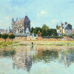 Impressionist Oil Painting of 'View of the Church at Vernon' (1883) by Claude Monet | Dafen Village Studio Masterpiece
