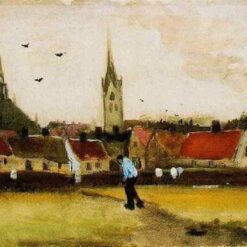 View of The Hague with the New Church (1882) by Van Gogh – High-Quality Oil Painting Reproduction