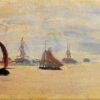 Authentic Monet Reproduction: "View of the Voorzaan" (1871) – Stunning Oil Painting on Canvas by Dafen Village Artists
