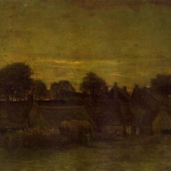 Buy Village at Sunset by Van Gogh (1884) – Hand-Painted Oil Painting Reproduction