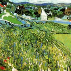 Buy Vineyards with a View of Auvers – 1890 Vincent van Gogh Oil Painting Reproduction