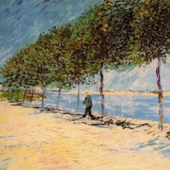 Vincent van Gogh's Walk Along the Banks of the Seine Near Asnieres (1887) – Hand-Painted Oil Painting for Home Décor