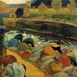 Buy "Washerwomen at Roubine du Roi" by Paul Gauguin - 1888 Hand-Painted Oil on Canvas