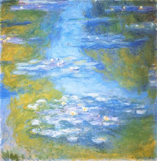 Custom Water Lilies Oil Painting (1907) by Claude Monet – Made by Skilled Artists in Dafen Village