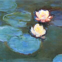 Hand-Painted Water Lilies Oil Painting by Claude Monet - Available in Custom Sizes - Dafen Village Studio
