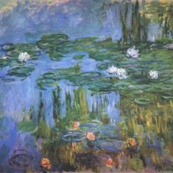 Hand-Painted Water Lilies by Claude Monet (1914-1915) – Custom Oil Painting Reproduction from Dafen Village Studio