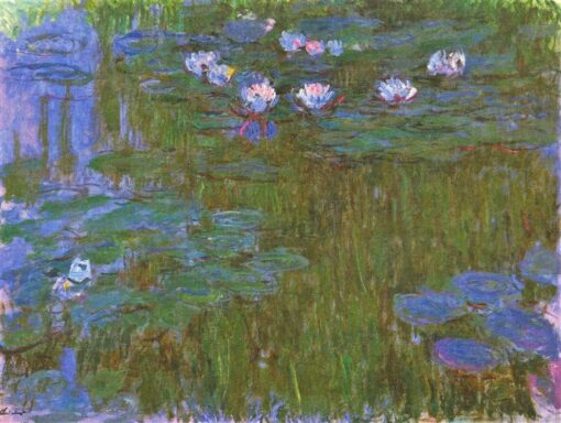 Water Lilies (1914-1917) by Claude Monet – Beautiful Custom Oil Painting Reproduction, Dafen Village Studio
