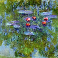 Water Lilies (1916-1919) by Claude Monet – Premium Handcrafted Oil Painting, Expertly Made by Dafen Village