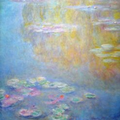 Water Lilies (1908) by Claude Monet – Hand-Painted Reproduction Oil Painting, Made with Craftsmanship from Dafen Village