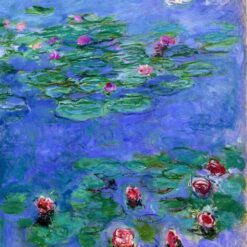 Water Lilies Red (1914-1919) by Claude Monet – Premium Hand-Painted Oil Painting, Expertly Made by Dafen Village