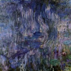 Water Lilies, Reflection of a Weeping Willow by Claude Monet (1916-1919) – Custom Oil Painting Reproduction, Handcrafted by Dafen Village Artists