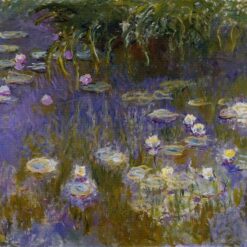 Water Lilies, Yellow and Lilac (1914-1917) by Claude Monet – High-Quality Oil Painting Reproduction, Made by Dafen Village
