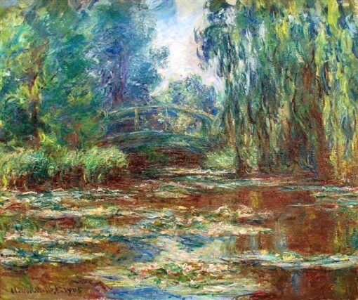 Claude Monet Water Lily Pond and Bridge (1905) – Custom Oil Painting Reproduction, Expertly Crafted by Dafen Village