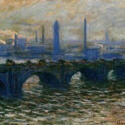 Hand-Painted Waterloo Bridge by Claude Monet (1902) – Custom Oil Painting Reproduction, Dafen Village