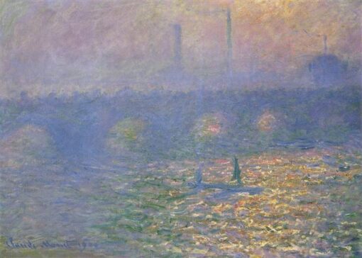 Waterloo Bridge, London by Claude Monet (1900) – High-Quality Custom Oil Painting, Expertly Made by Dafen Village Artists