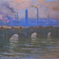 Claude Monet Waterloo Bridge, Overcast Weather (1904) – High-Quality Custom Oil Painting Reproduction, Dafen Village