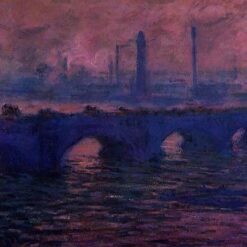 Waterloo Bridge, Overcast Weather (1899-1901) by Claude Monet – Custom Oil Painting Reproduction, Handcrafted by Dafen Village Artists