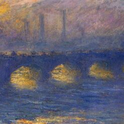 Waterloo Bridge, Overcast Weather by Claude Monet (1904) – Elegant Hand-Painted Oil Painting, Made by Dafen Village
