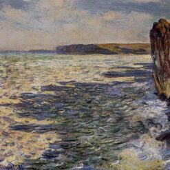 Claude Monet Waves and Rocks at Pourville (1882) – High-Quality Custom Oil Painting Reproduction, Dafen Village