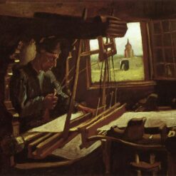 Buy Weaver near an Open Window by Van Gogh – 1884 Fine Art Oil Painting Reproduction
