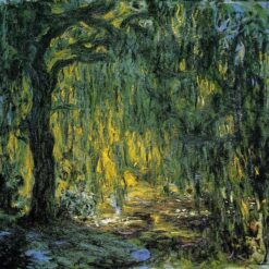 Hand-Painted Weeping Willow by Claude Monet (1918-1919) – Custom Oil Painting Reproduction, Dafen Village