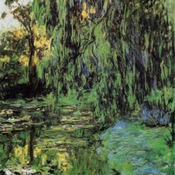 Weeping Willow and Water-Lily Pond by Claude Monet (1916-1919) – Stunning Custom Oil Painting, Expertly Crafted by Dafen Village
