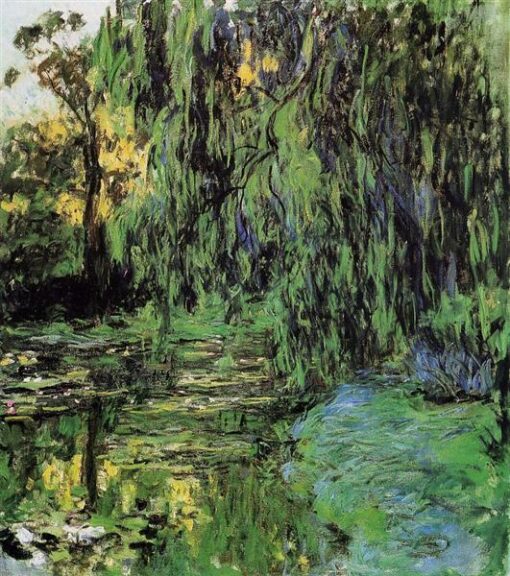Weeping Willow and Water-Lily Pond by Claude Monet (1916-1919) – Stunning Custom Oil Painting, Expertly Crafted by Dafen Village