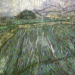 Wheat Field in Rain by Vincent van Gogh – Museum-Quality 1889 Oil Painting Reproduction