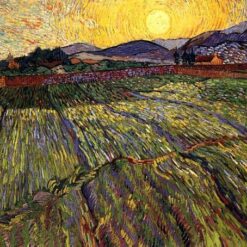 Wheat Field with Rising Sun by Vincent van Gogh – Museum-Quality 1889 Reproduction