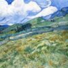 Museum-Quality Reproduction: Wheatfield with Mountains by Vincent van Gogh (1889)