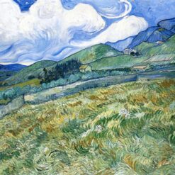 Museum-Quality Reproduction: Wheatfield with Mountains by Vincent van Gogh (1889)